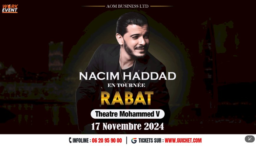 Nacim Haddad en tournée à Rabat