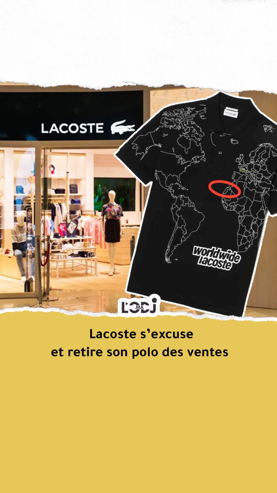 Lacoste s’excuse et retire son polo des ventes