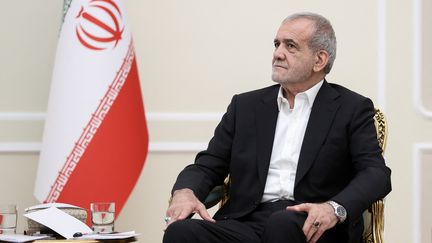 Le président iranien Massoud Pezeshkian à Téhéran (Iran), le 5 août 2024. (IRANIAN PRESIDENCY / ANADOLU / AFP)