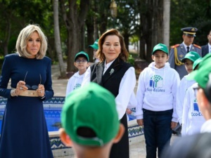 SAR la Princesse Lalla Hasnaa et Madame Brigitte Macron visitent le jardin d’essais botaniques de Rabat