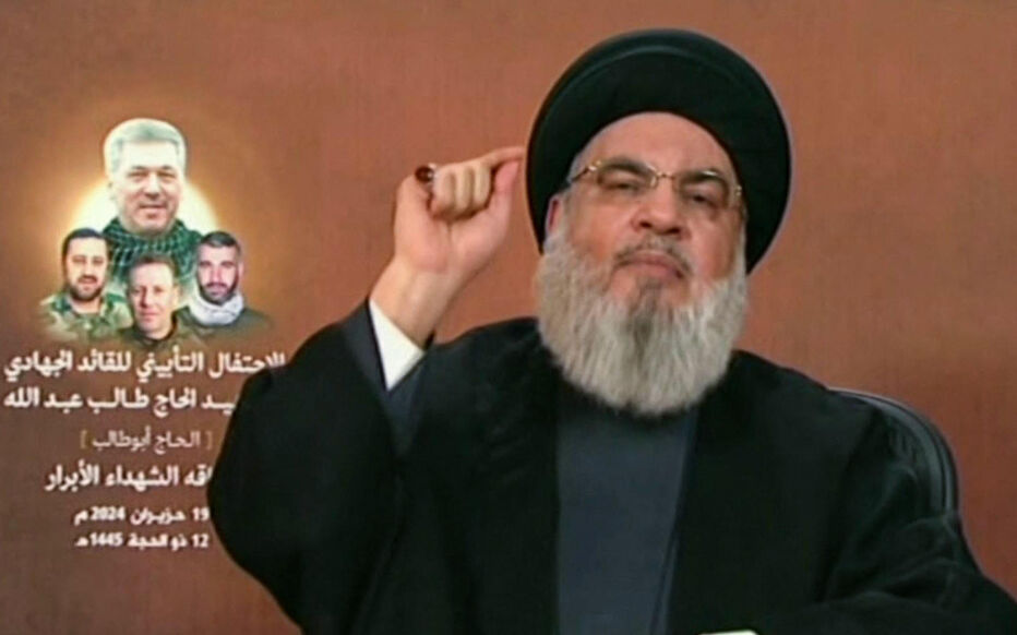 Le dirigeant du Hezbollah Hassan Nasrallah s'est exprimé dans un discours télévisé. Al-Manar / AFP