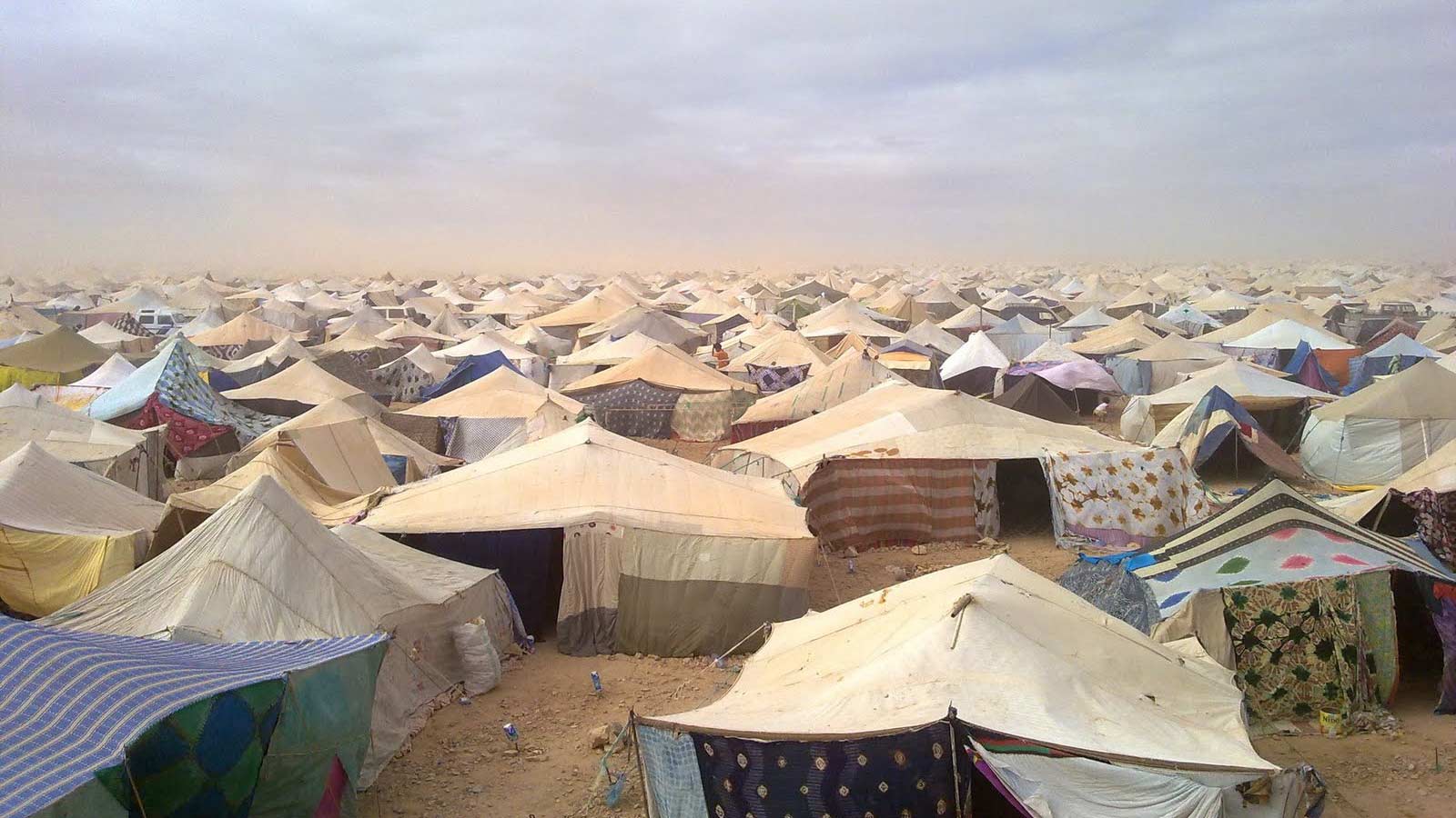 Une image du tristement célèbre camp de Gdeim Izik, temporairement établi en 2010 à 12 kms de Laâyoune, transformé en foyer de terrorisme par les polisariens