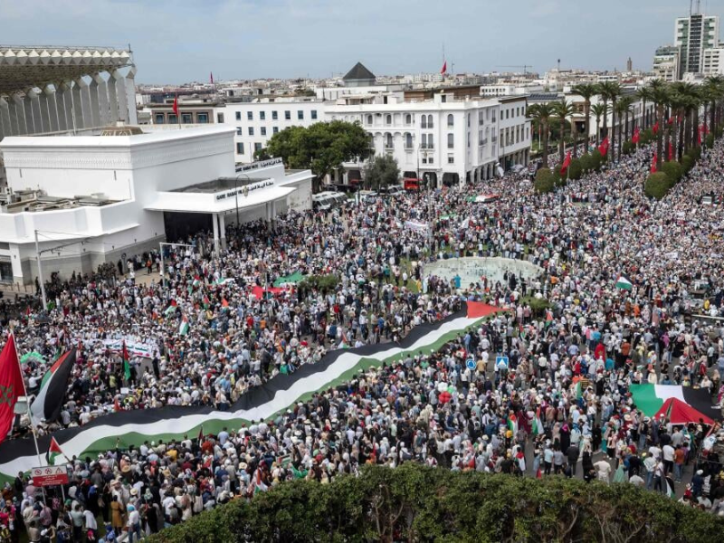 Rabat marche pour la liberté : Palestine et Liban à l'honneur