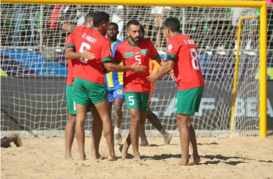 Le Maroc en route pour la qualification : dernier défi face à l'Égypte à la CAN Beach Soccer