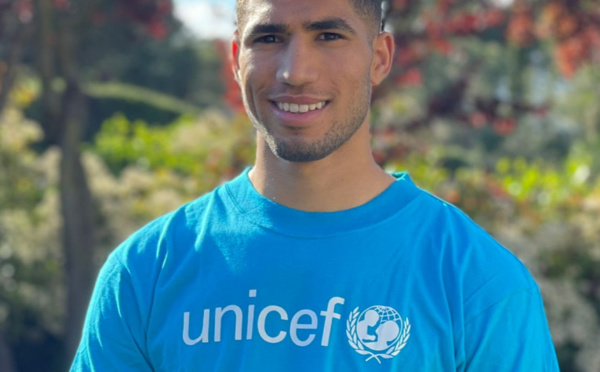 L'UNICEF : Achraf Hakimi désigné champion des droits de l'enfant au Maroc