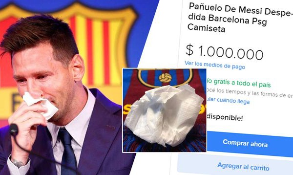 Le mouchoir de Messi vaut un million de dollars