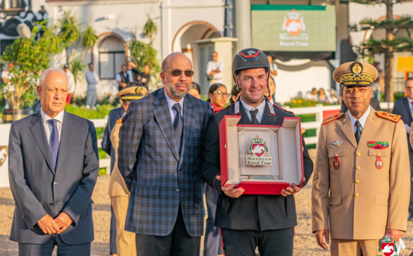 Morocco Royal Tour de saut d'obstacles : le cavalier italien Emanuele Gaudiano remporte le Prix SAR le Prince Héritier Moulay El Hassan