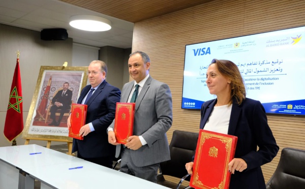 Le Ministère du Commerce, Visa et Al Barid Bank dans l'accélération de la digitalisation du secteur du Commerce 